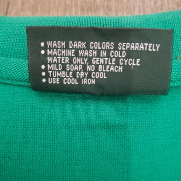 Masters Collection XL Polo Shirt Green 60s Two-Ply Mercerized Cotton Vintage - Picture 5 of 8